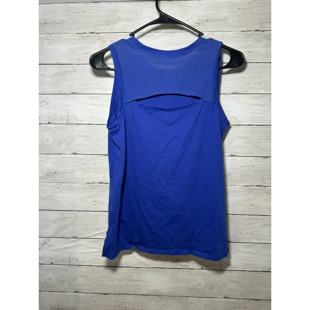Athletic Works Girls Blue Surf Sand Sun Graphic Mesh Sleeveless Tank Top Shirt